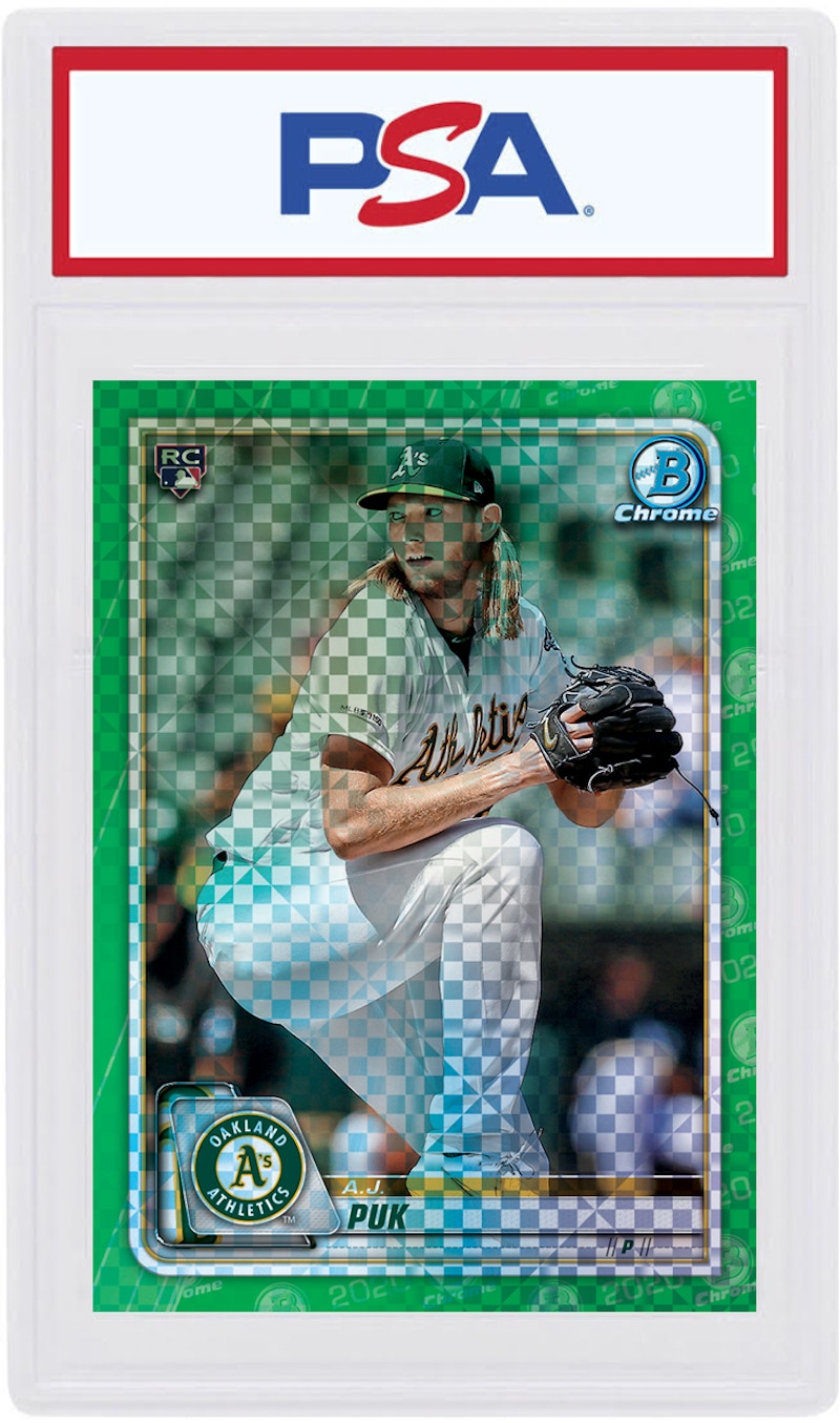 A.J. Puk 2020 Bowman Chrome X Rookie Green X-Fractor /31 #34 (PSA or BGS Graded)