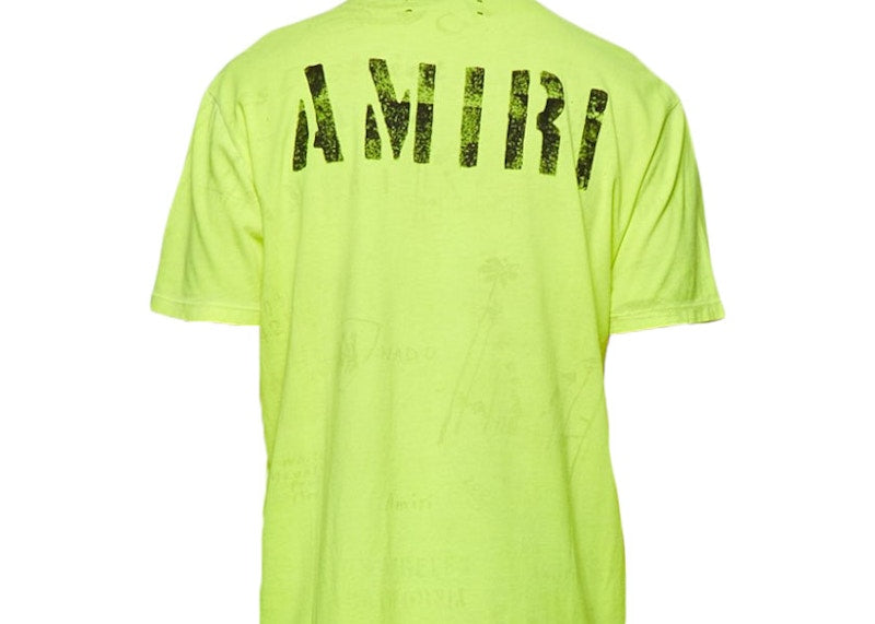AMIRI Army Stencil Tee Lime