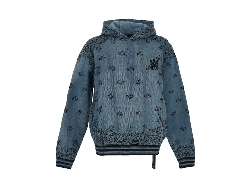 AMIRI Bandana Basketball Hoodie Blue