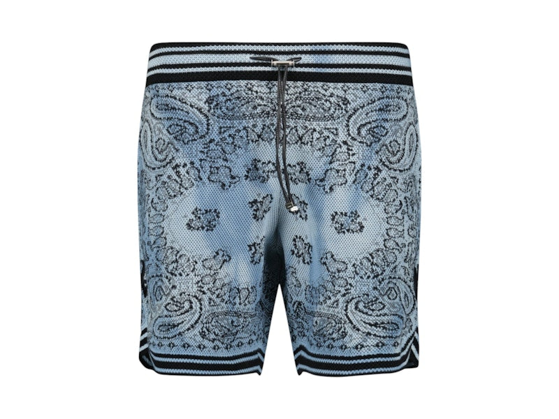 AMIRI Bandana Basketball Shorts Blue