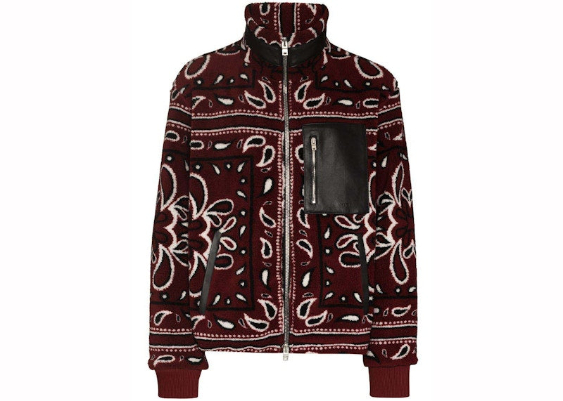 AMIRI Bandana Fleece Jacket Red/Black