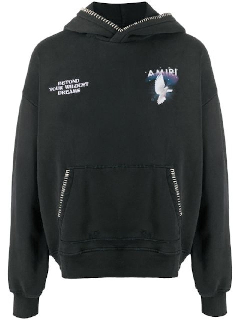 AMIRI Beyond Your Wildest Dreams Dove Hoodie Black