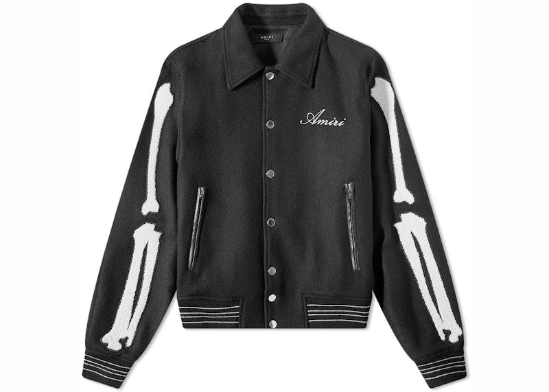 AMIRI Bones Varsity Jacket Black