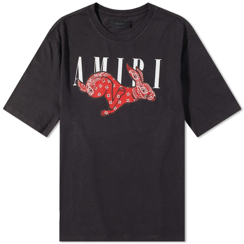 AMIRI CNY Rabbit Logo Tee Tee Black