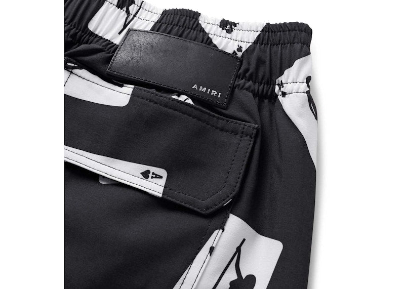 AMIRI Card Swim Shorts Black