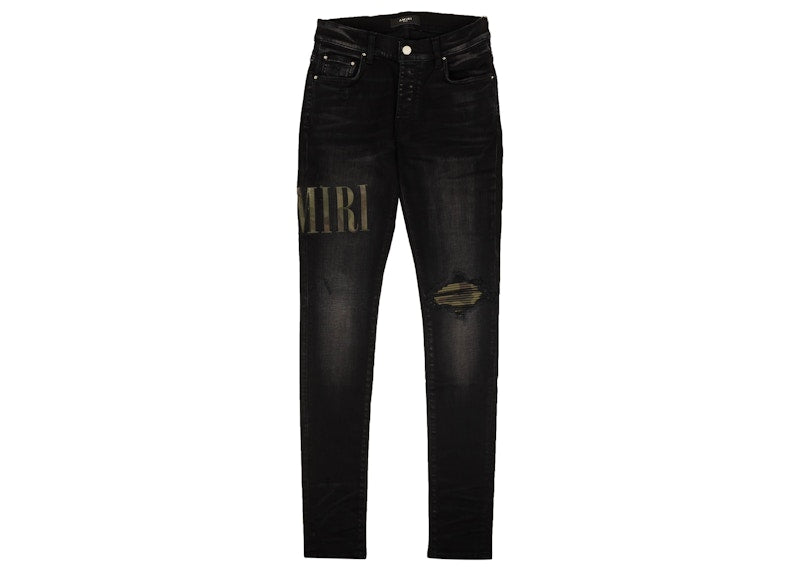 AMIRI Core Applique Denim Skinny Jeans Black