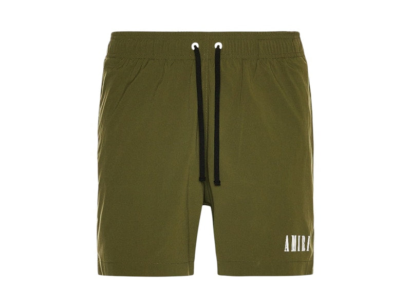 AMIRI Core Logo Swimtrunk Military Green