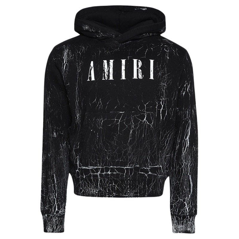 AMIRI Cracked Dye Core Logo Hoodie Black
