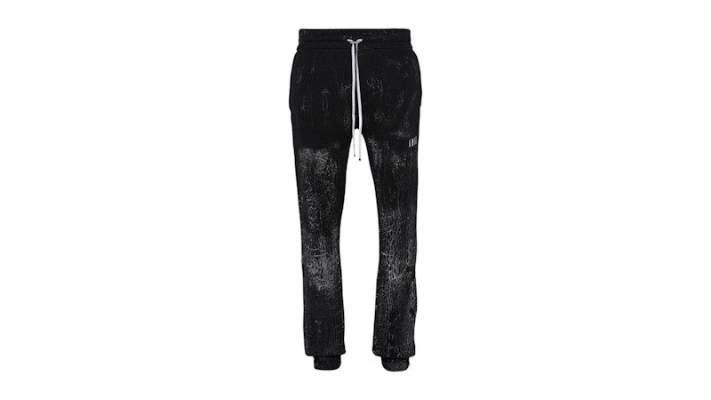 AMIRI Cracked Dye Logo Pants Black