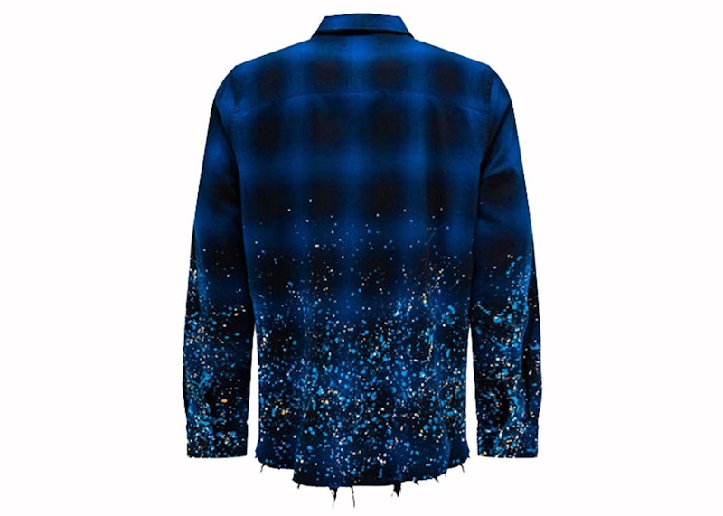 AMIRI Crystal Painter Flannel Shirt Blue/Black