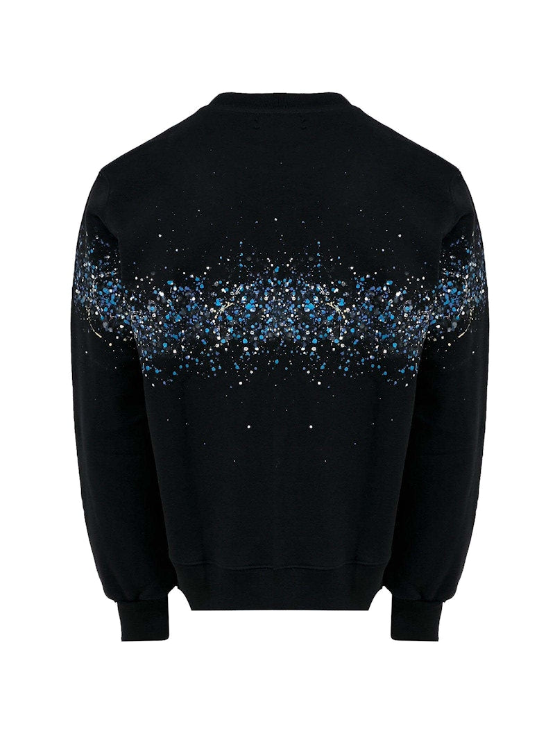 AMIRI Crystal Splash Logo Sweatshirt Black/Blue