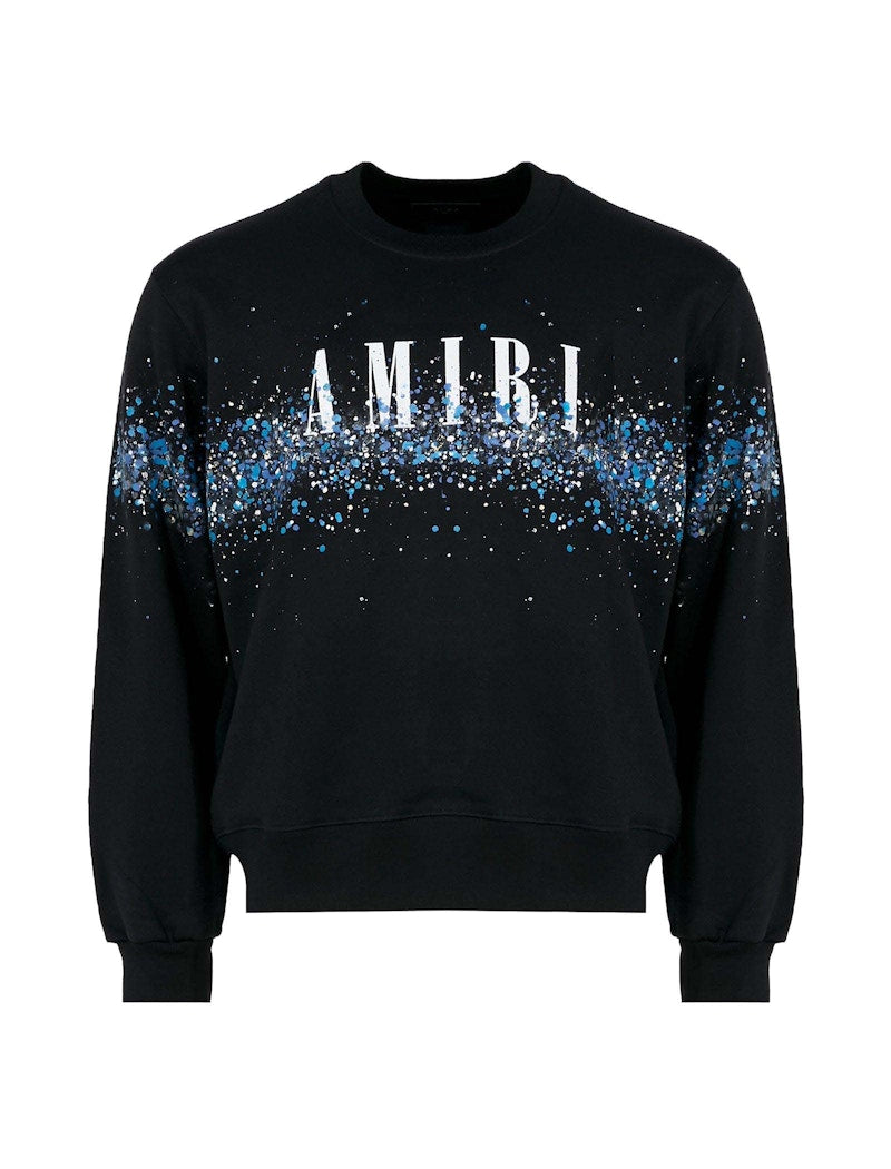 AMIRI Crystal Splash Logo Sweatshirt Black/Blue