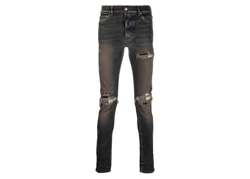 AMIRI Distressed Effect Slim Fit Jeans Aged Black