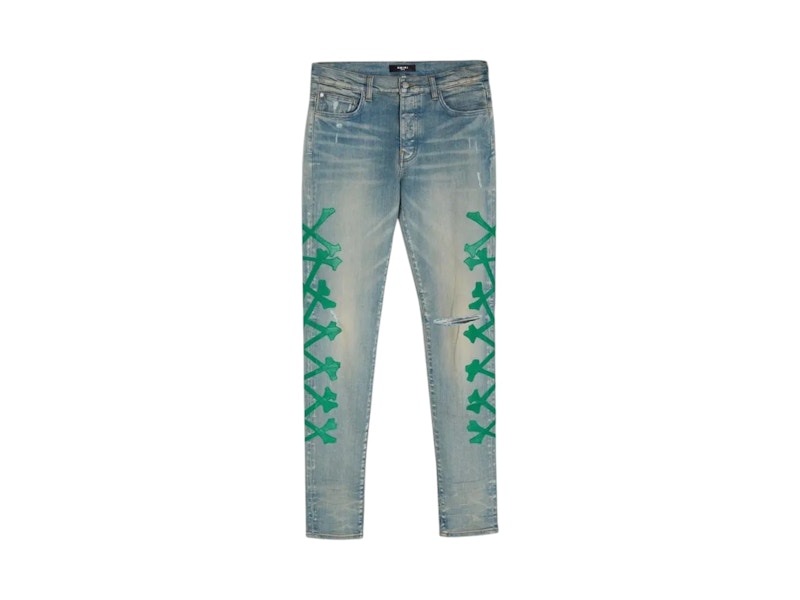 AMIRI Dubai Bone Skinny Jeans Blue