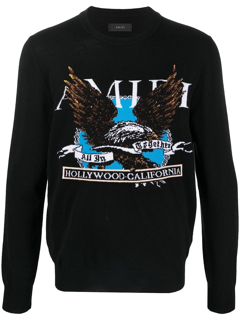 AMIRI Eagle Cashmere Sweater Black