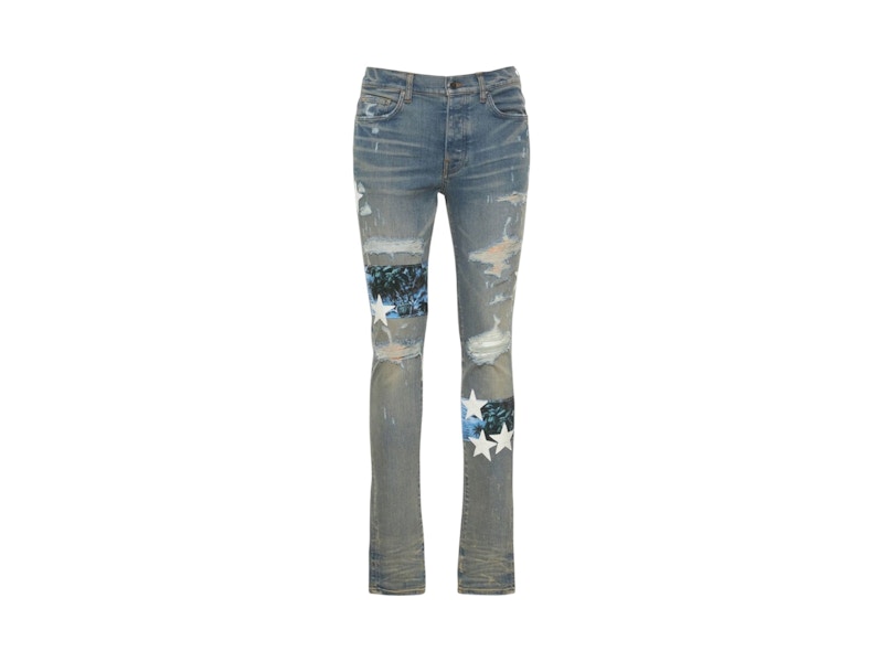 AMIRI Hawaiian Star Art Patch Jeans Clay Indigo