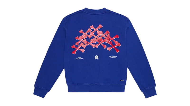 AMIRI Kids' Bones Graphic Crewneck Blue/Red
