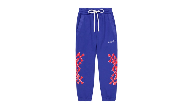 AMIRI Kids' Bones Graphic Sweatpants Blue/Red