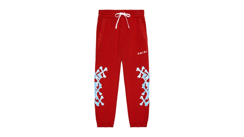 AMIRI Kids' Bones Graphic Sweatpants Red/Blue