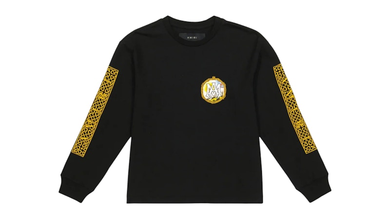 AMIRI Kids' Landscape Frame Long Sleeve Tee Black
