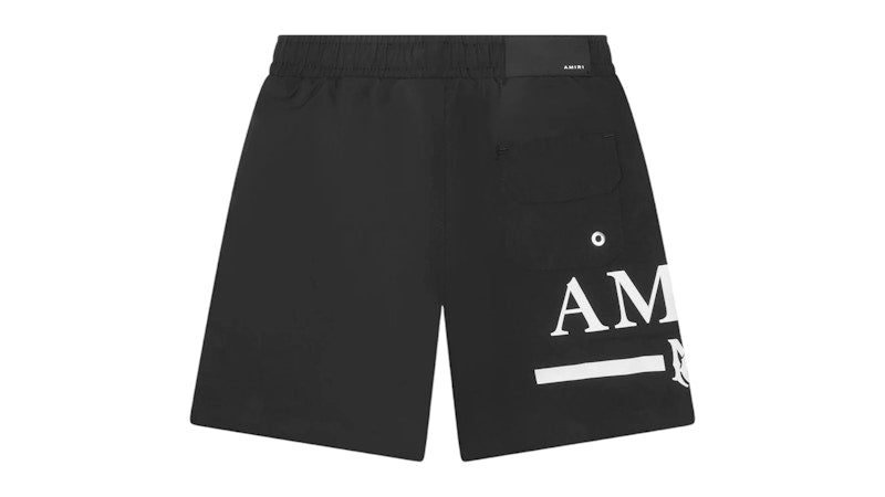 AMIRI Kids' MA Bar Logo Swim Shorts Black