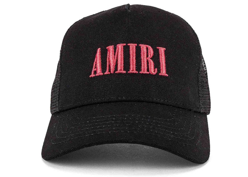AMIRI Logo Core Trucker Hat Black/Red