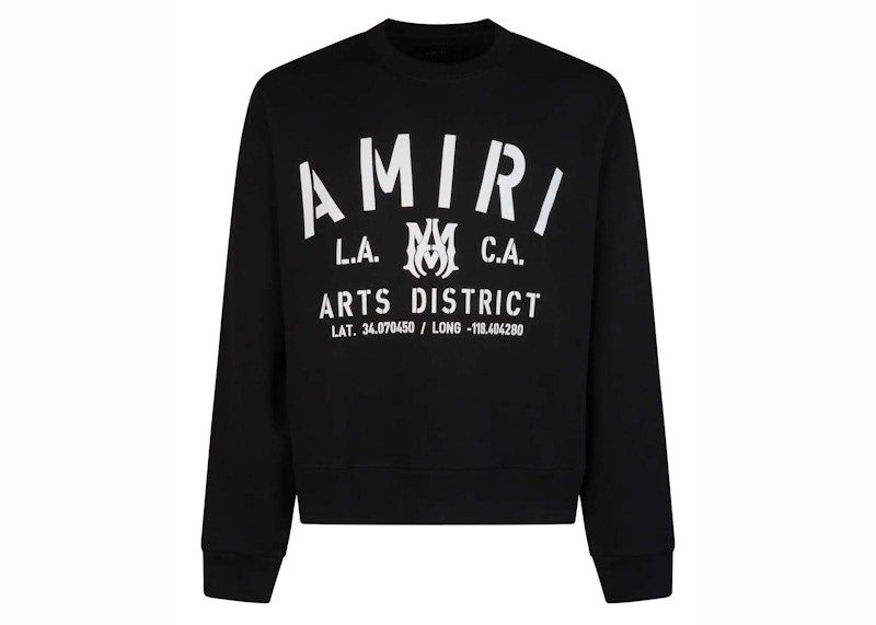 AMIRI Logo-Printed Crewneck Black/White