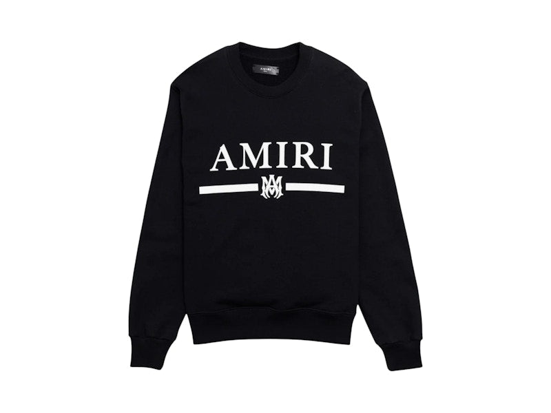 AMIRI MA Bar Applique Logo Crew Black
