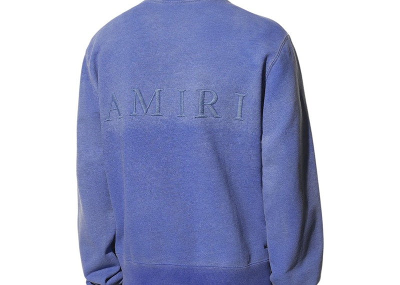 AMIRI MA Bar Logo Crewneck Blue