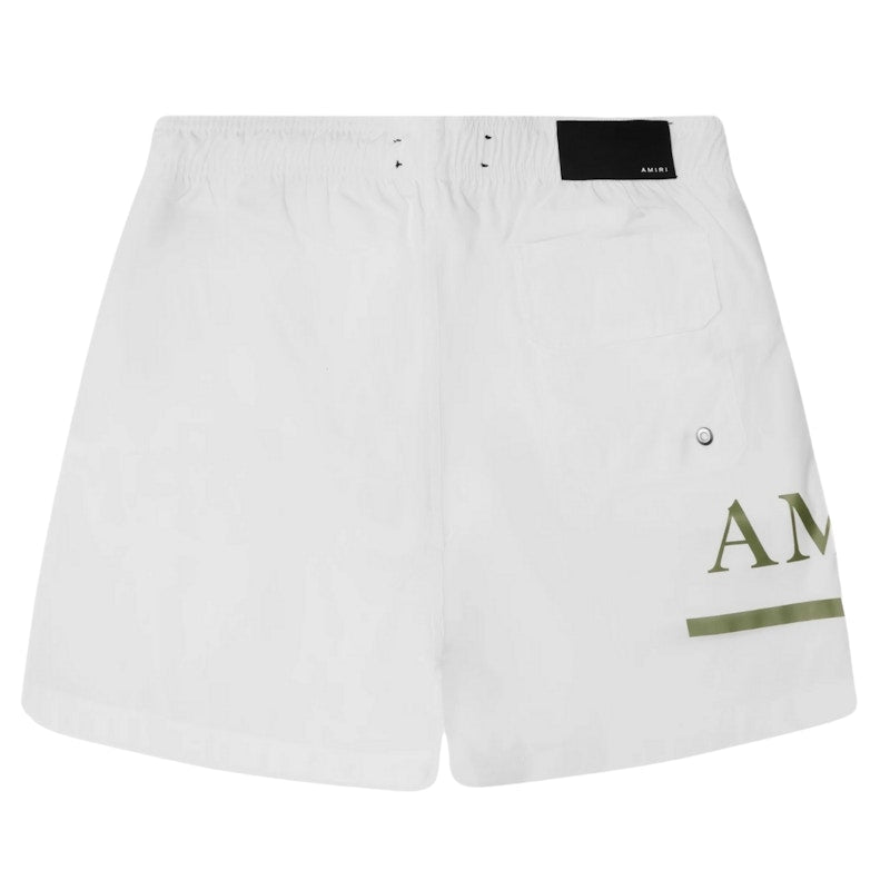 AMIRI MA Bar Swim Shorts White