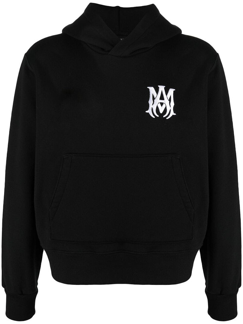 AMIRI M.A. Logo Embroidered Hoodie Black/White