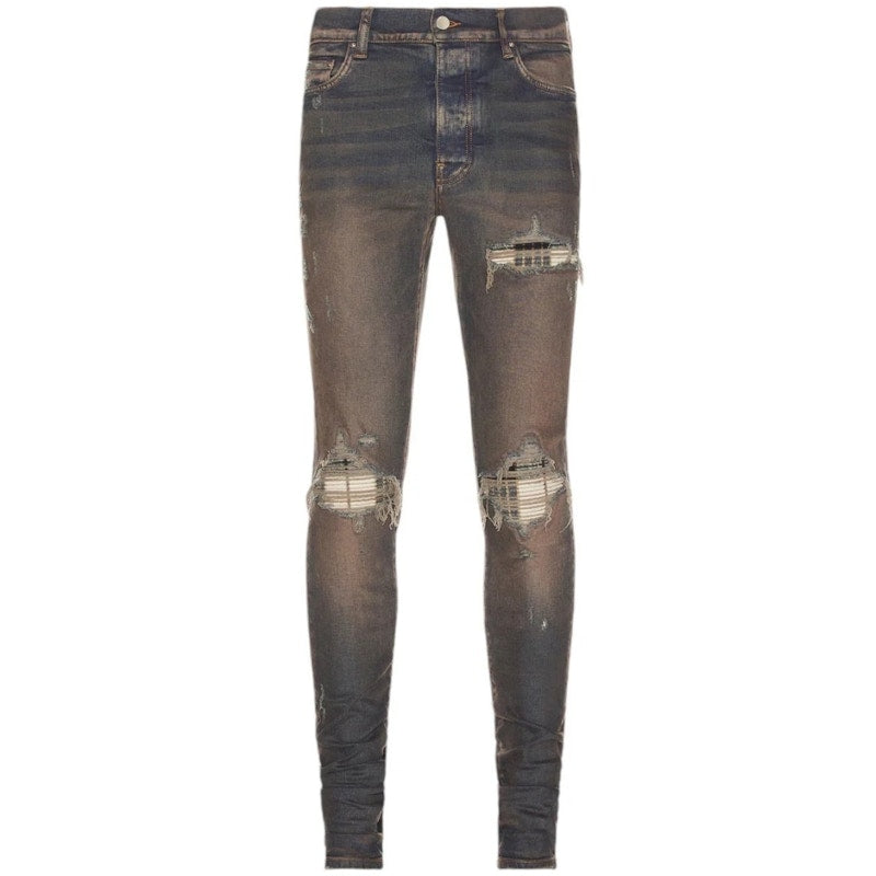 AMIRI MX1 Plaid Jeans Dark Indigo
