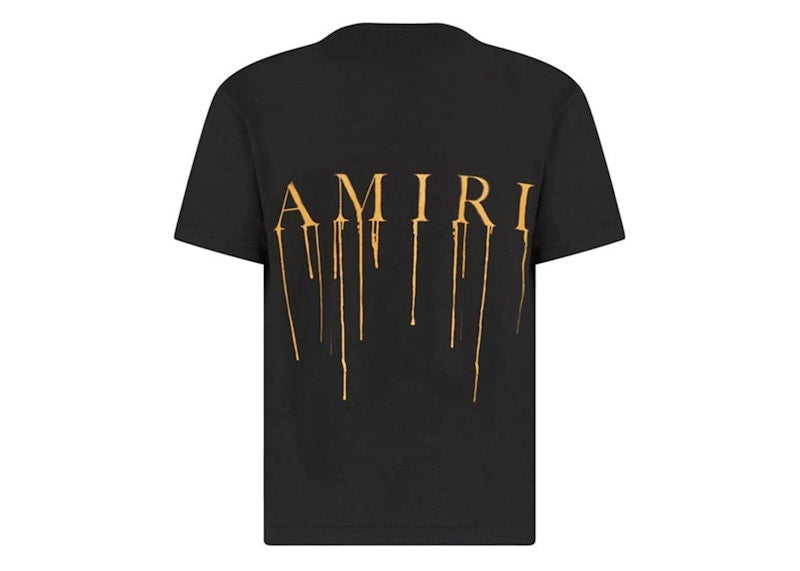 AMIRI Paint Drip AM Logo T-Shirt Black/Orange