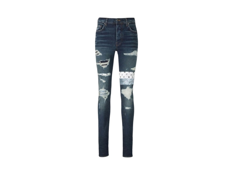 AMIRI Paisley MA Art Patch Jeans Deep Classic