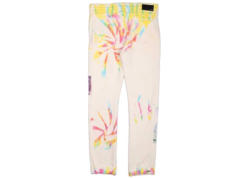AMIRI Patchwork Tie Dye Sweatpant White/Multi