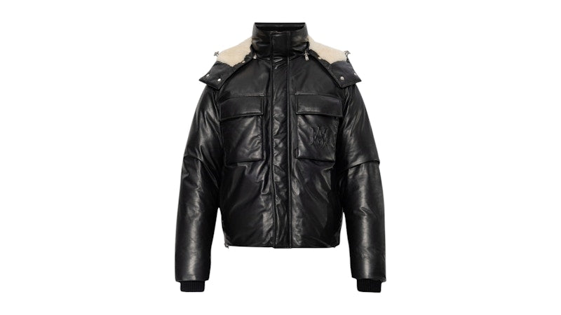 AMIRI Plain Leather Jacket Black