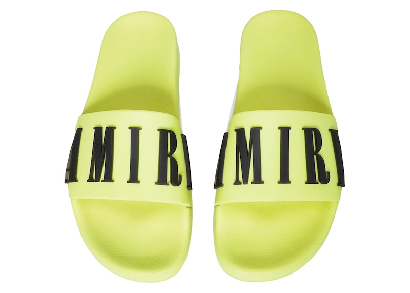 AMIRI Pool Slide Debossed Volt Black