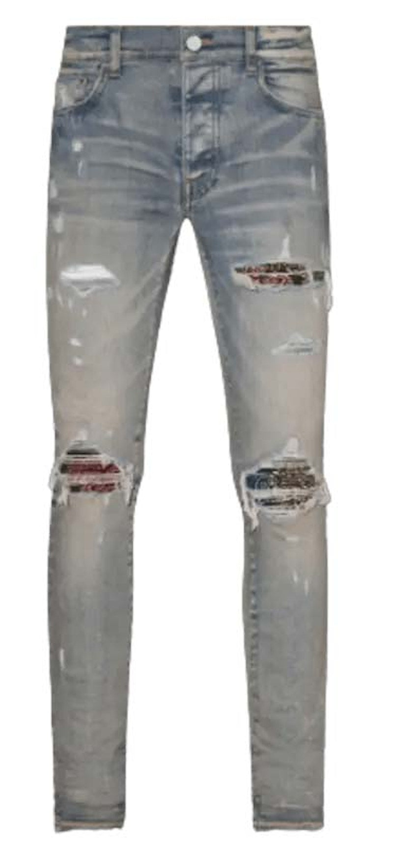 AMIRI Rainbow Paisley Thrasher Jeans Clay Indigo