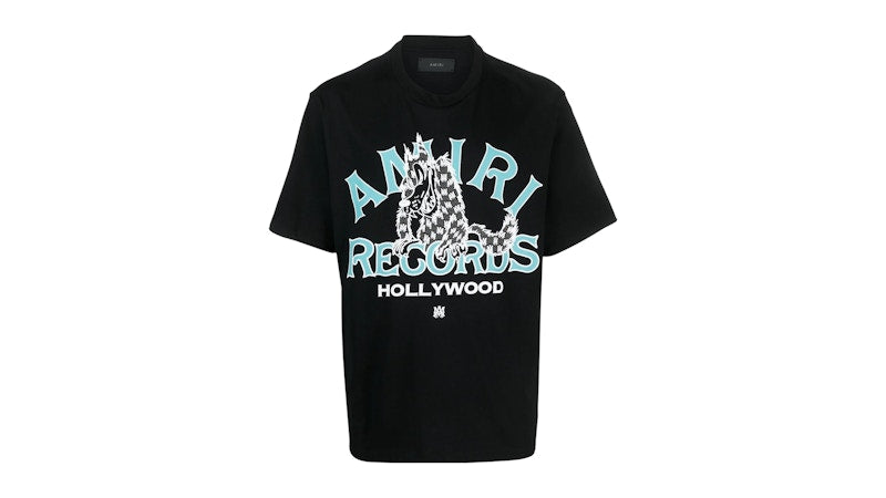 AMIRI Records Wolf Tee Black