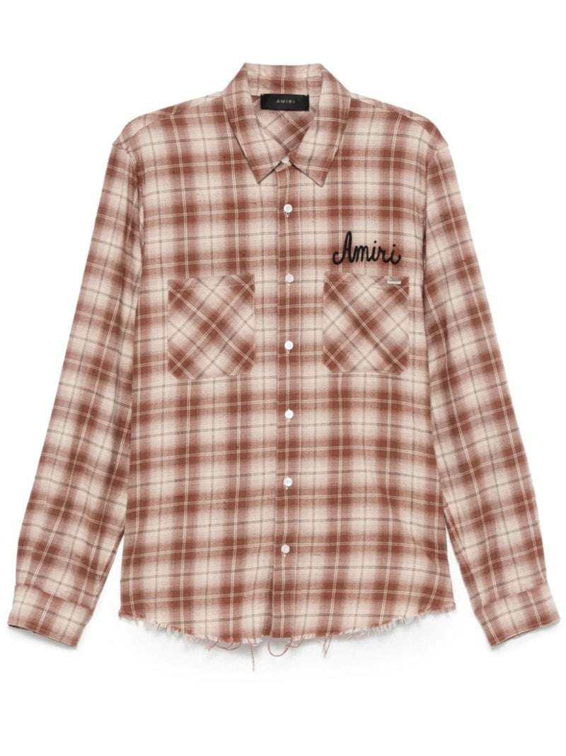 AMIRI Shotgun Flannel Shirt Chocolate