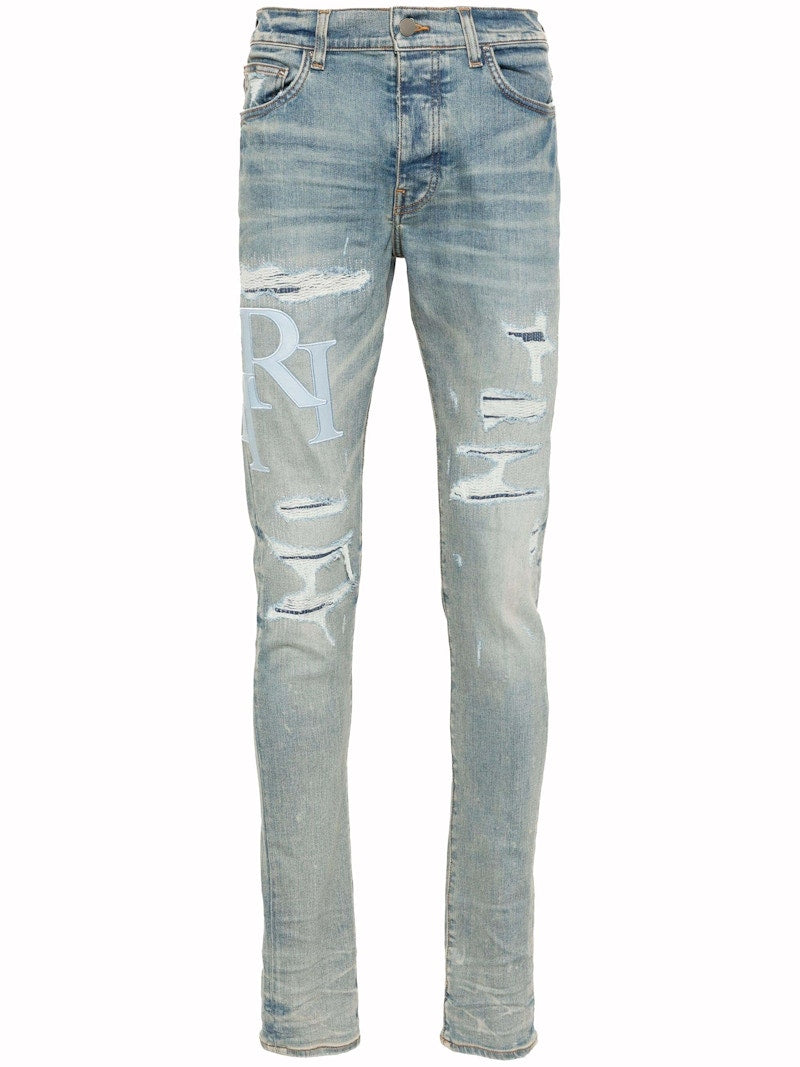 AMIRI Staggered Logo Jean Clay Indigo