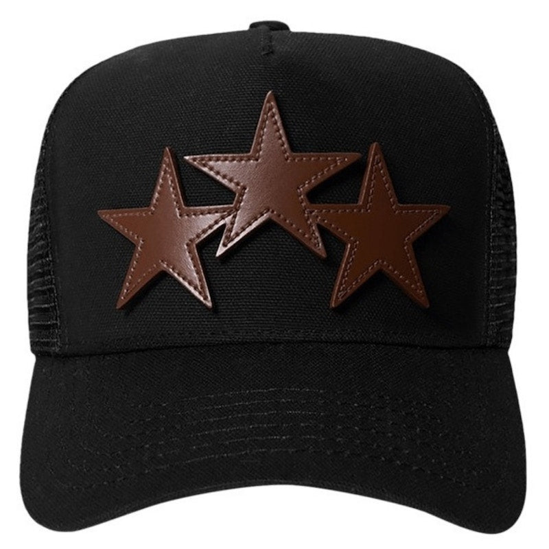 AMIRI Three Star Trucker Hat Black