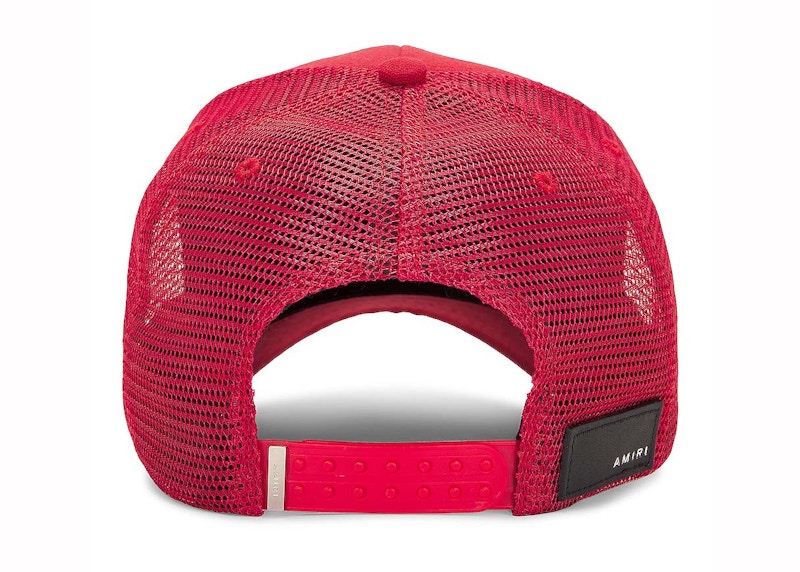 AMIRI Varsity Logo Trucker Cap Red