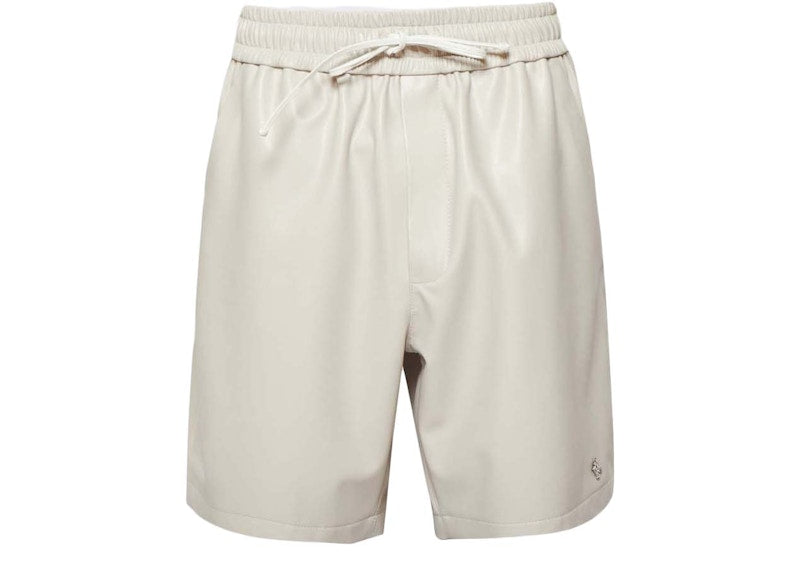 AMIRI Vegan Leather Shorts Beige