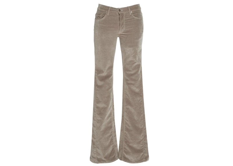 AMIRI Velour Stack Flare Pants Grey