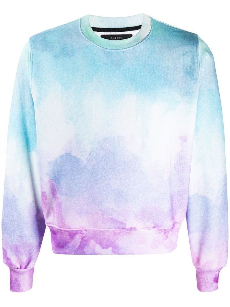 AMIRI Watercolor Crew Blue/Purple
