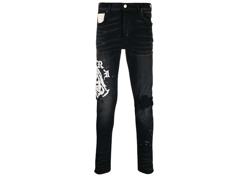 AMIRI x Wes Lang Reaper Logo Jeans Aged Black