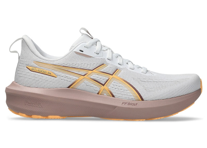 ASICS GT-1000 14 White Rubble Red (Women's)