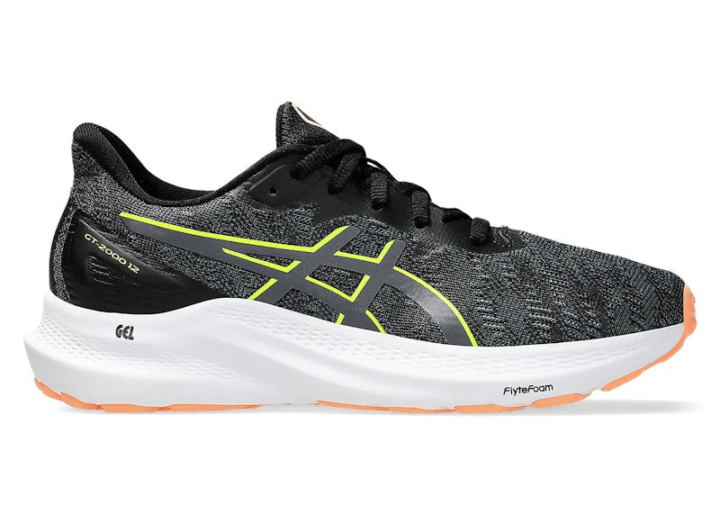 ASICS GT-2000 12 Black Safety Yellow (GS)