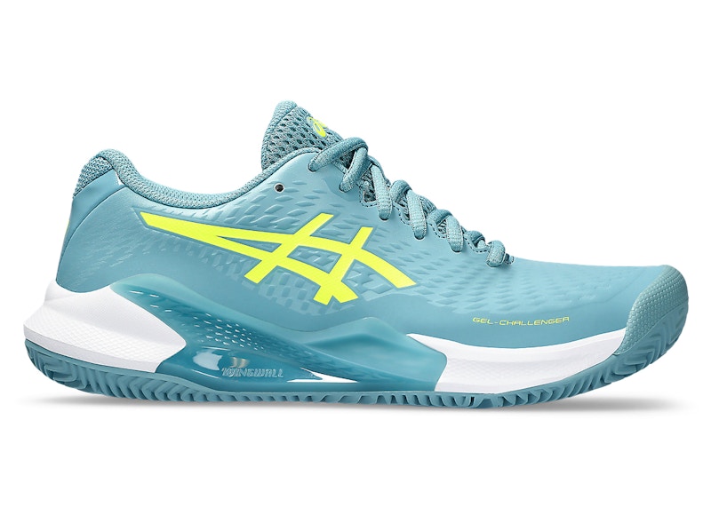 ASICS Gel-Challenger 14 Clay Gris Blue Safety Yellow (Women's)